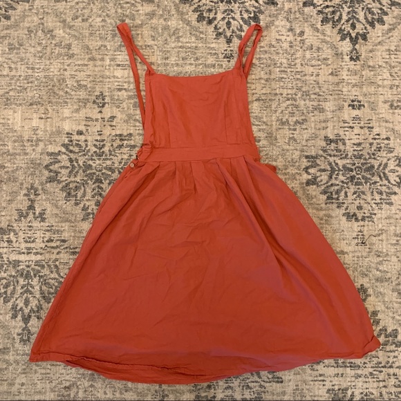 Dresses & Skirts - Apron Dress orange coral colour size M